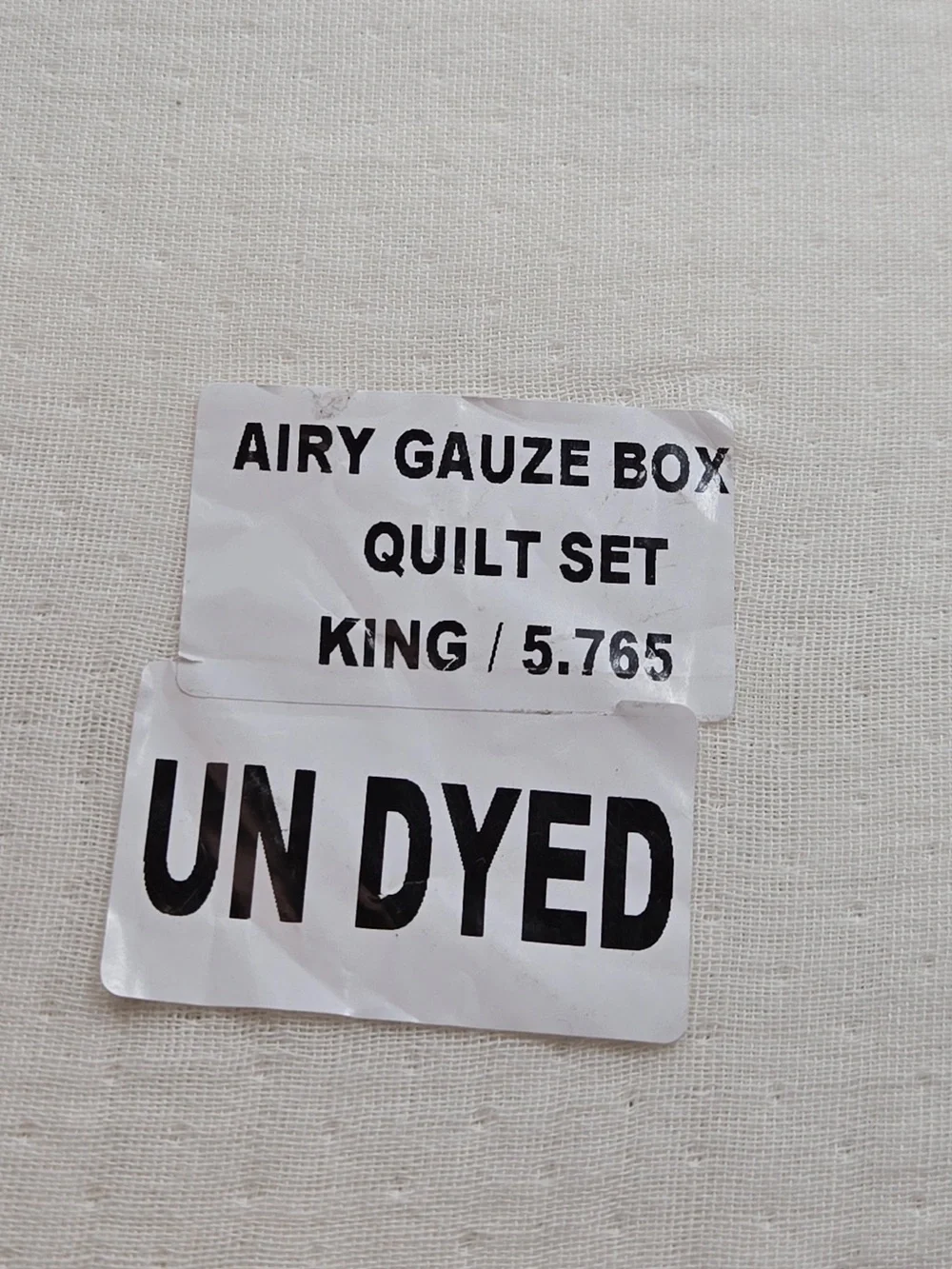 QUINCE Organic Cotton Gauze Box Quilt Set King/Cal King Undyed 9783